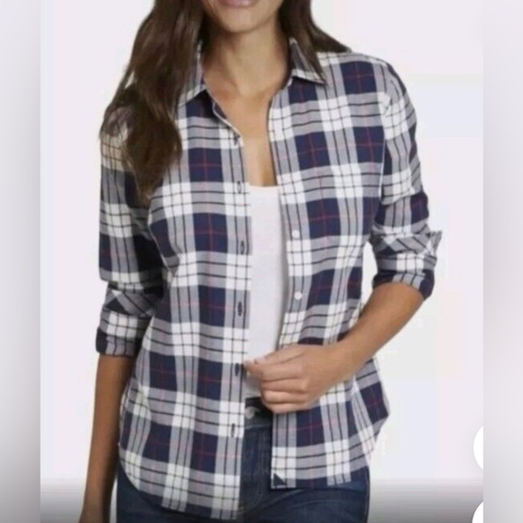 Untuckit Sorbo Button Down Collared Plaid Shirt Size 12 NWT - Picture 1 of 2